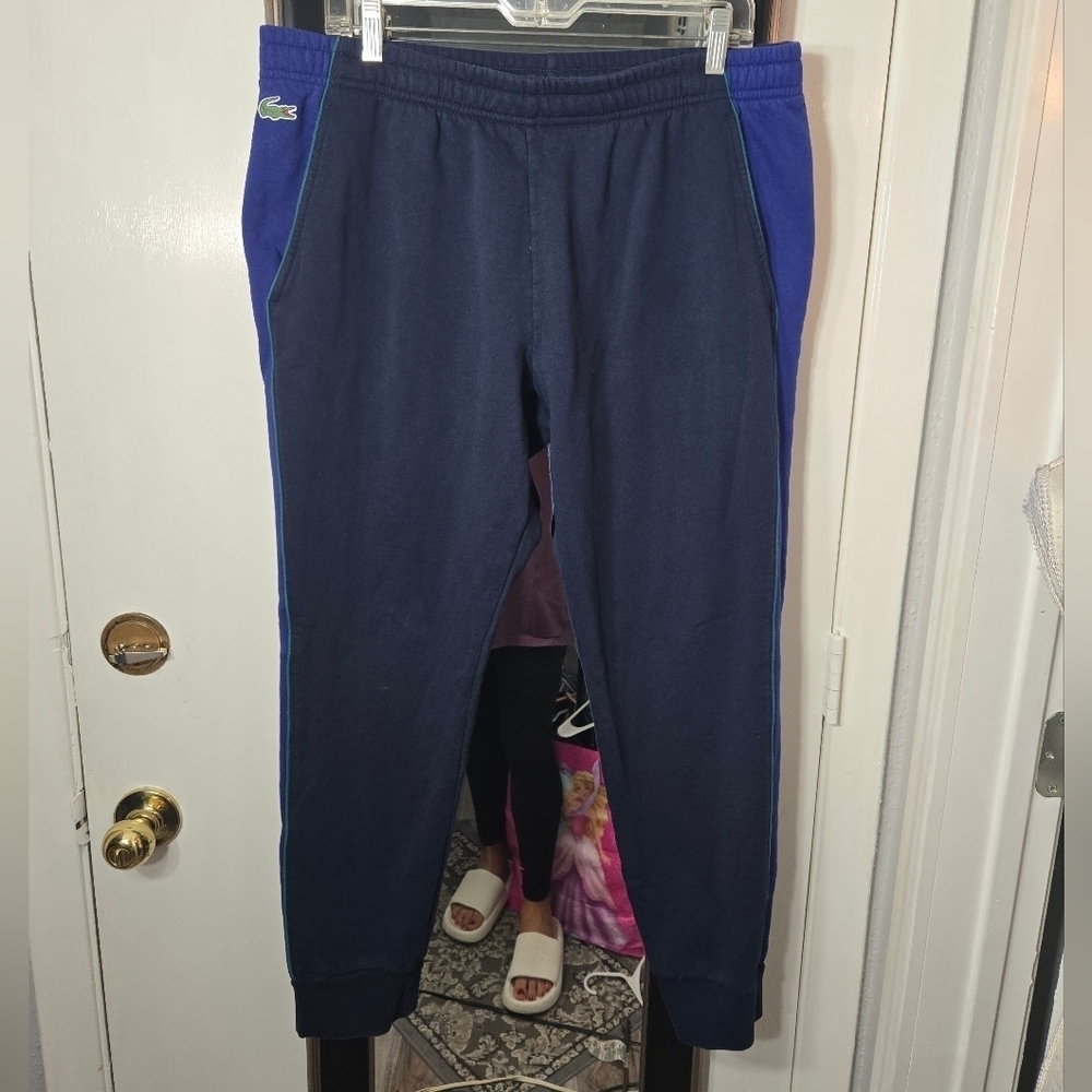 Lacoste Sport Men's Navy Fleece Cotton Sweatpants Joggers Sz XL